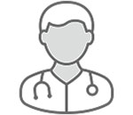 Symbolbild Ambulante Versorgung - gezeichneter Arzt